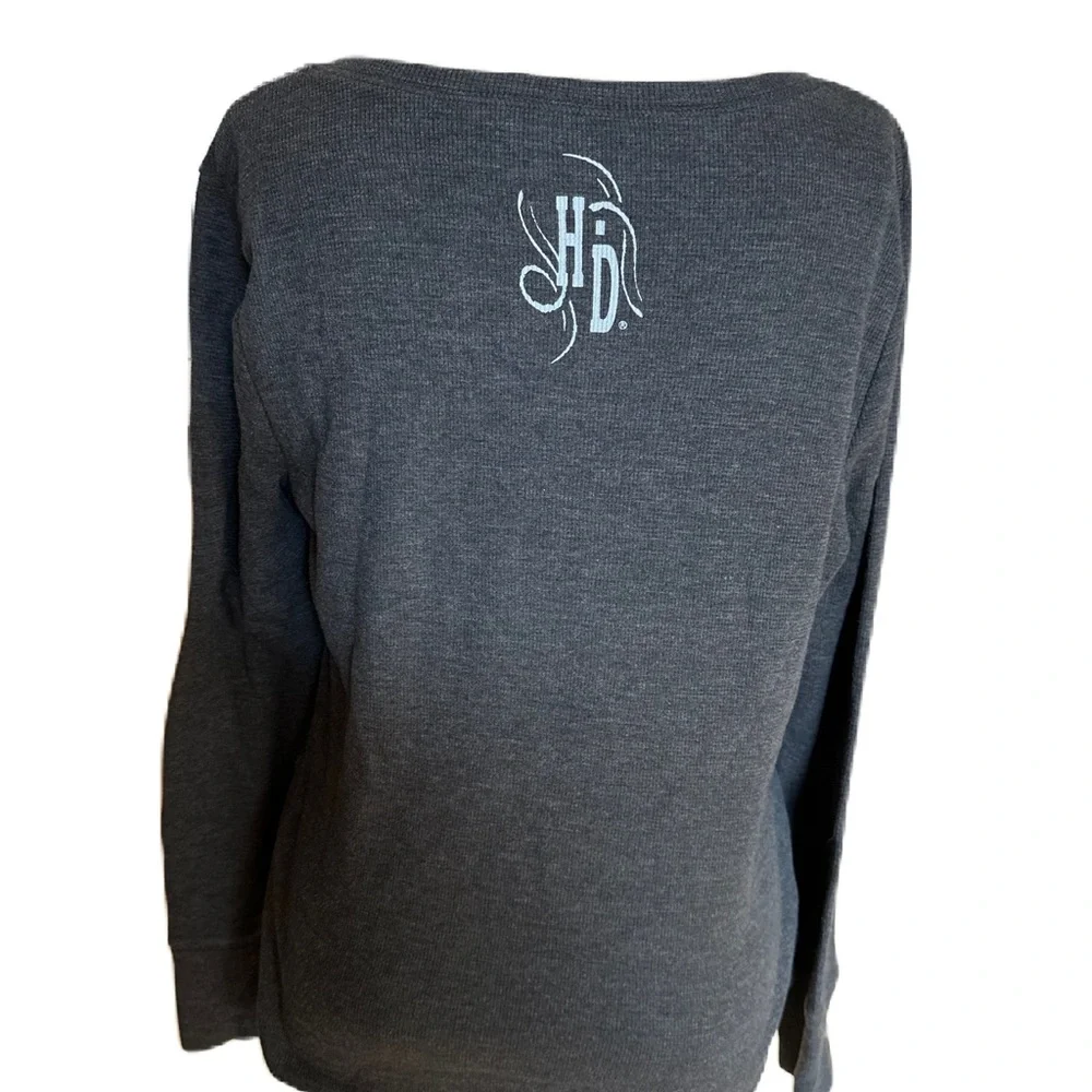 Harley Davidson Women”s Charcoal Gray Thermal. Size. large - Picture 5 of 6